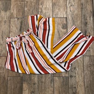 Wide Leg Striped Pants